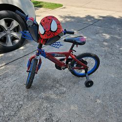 Child's Spiderman bike w/training Wheels