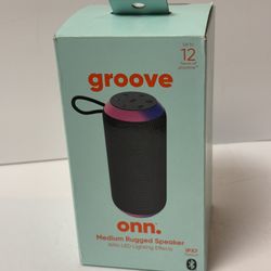 Onn Medium Rugged Speaker with LED Lighting Effect 12Hrs IPX7 Bluetooth Lilac Re