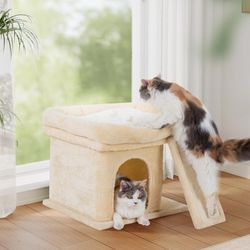 Large Cat Scratching Post Condo Cozy Soft Platform Perch Bed House Tower Tree