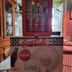 Vintage Coca-Cola Dishes and Silverware sets, NIB