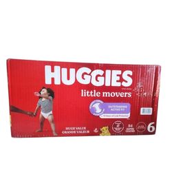 Huggies Little Movers Baby Diapers, Size 6 