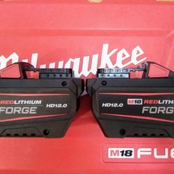 Milwaukee M18 RED LITHIUM FORGE HD12.0 Batteries 