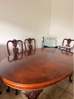 Wooden Table & 6 chair set for sale !!