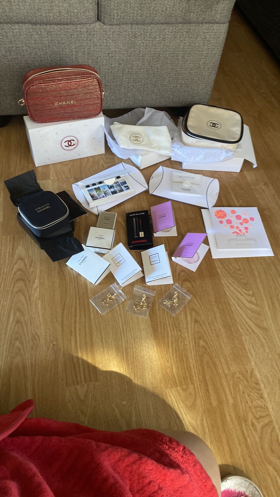Chanel Perfume Sample And Pouch