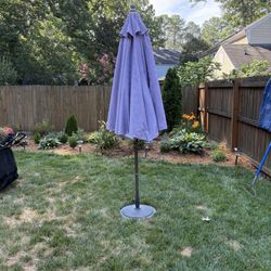 Patio Umbrella And Cast Iron Base
