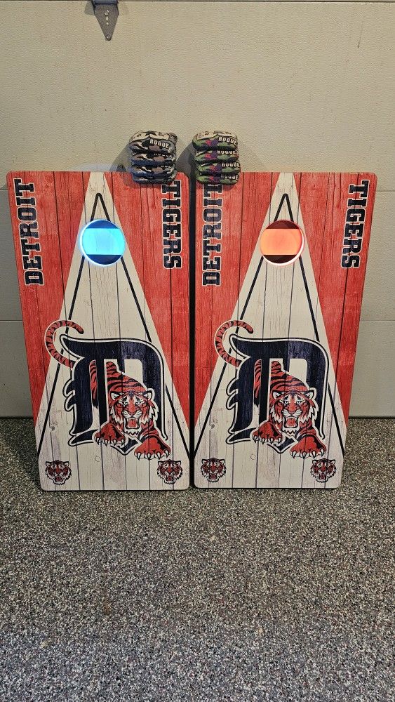 Cornhole Boards With Lights And Bags!!