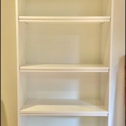 Crate and Barrel Wooden Bookshelf Bookcase White