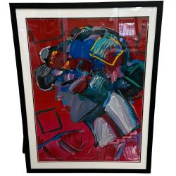 Crimson Lady by Peter Max  limited edition Screen-print 1980