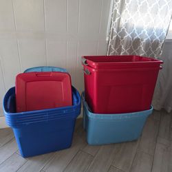 9 storage totes/bins/containers