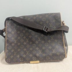 Authentic Louis Vuitton Monogram Abbesses Messenger Bag Brown M45257 Used 2003 Yr