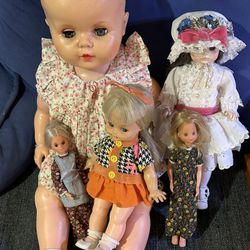 Lot Of 1950’s  and 1960’s Plastic/vinyl Dolls 