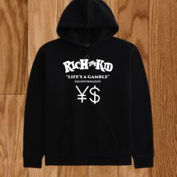 Men’s size Rich the Kid Hoodie T shirt lifes a gamble merch Kanye west ¥$ yzy rap Hip Hop 
