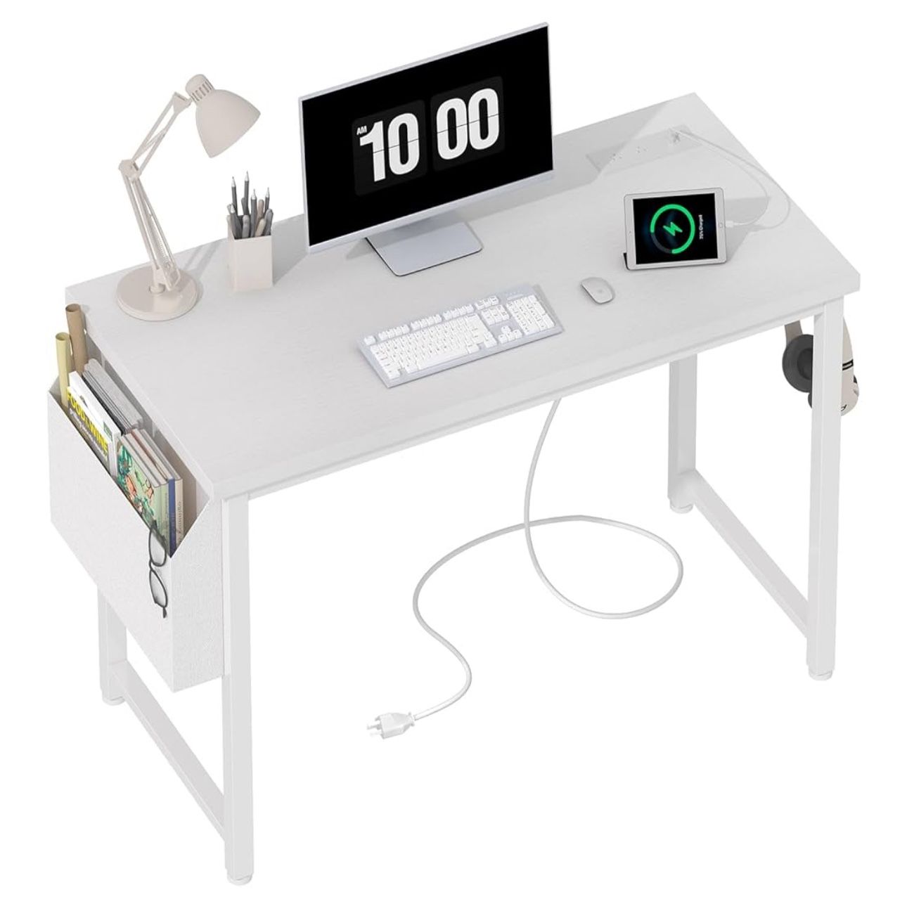 White 39 inch Computer Desk