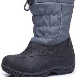 NEW SZ 11 Boy Girl Kid Insulated Winter Snow Boots Waterproof Outdoor Slip Resistant Toddler Little Kid