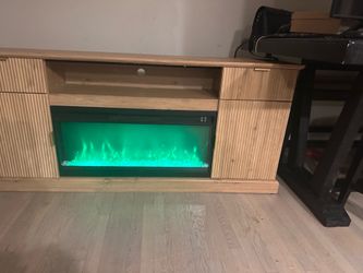 TV Stand fireplace heater MUST GO b4 6/27