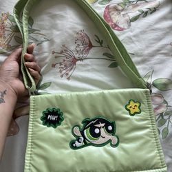Power Puff Girls Green Buttercup Padded Crossbody Bag