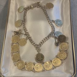 2 Gold Pesos Bracelets