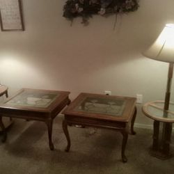 2 End Tables Stained Glass