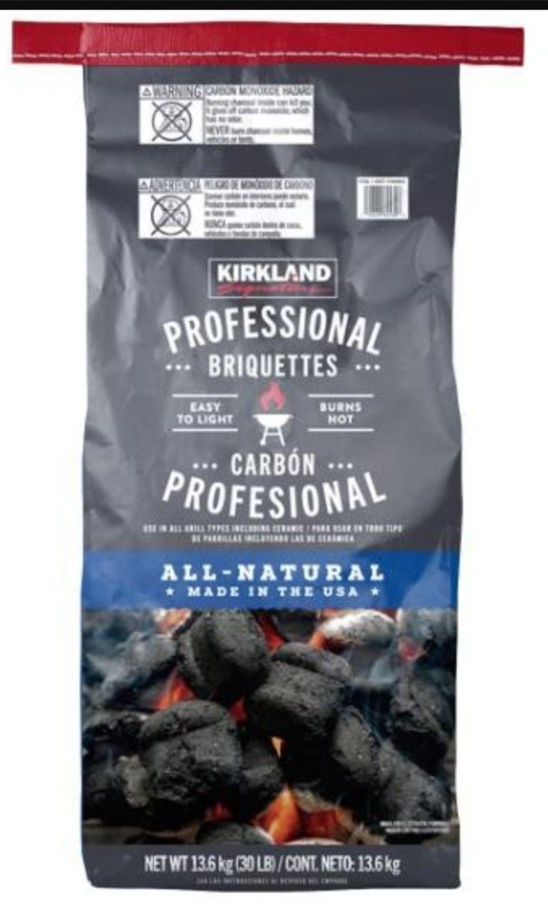 Kirkland Signature 30 lb Charcoal BriquettesProfessional Charcoal Briquettes
All-natural
30 lbs (13.6 kg) bag