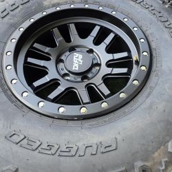 4 NEW 17X9 RIMS&TIRES LT37-12-50R17 6X139 LUG PATTERN $2500