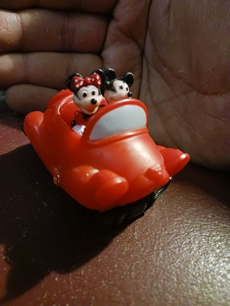 1991 Burger King Kids Toy Disney Mickey & Minnie Mouse Wind Up Car