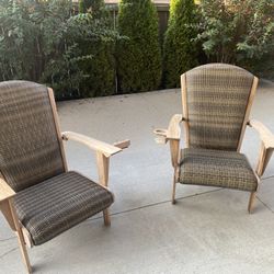 Teak wood & Wicker Chairs
