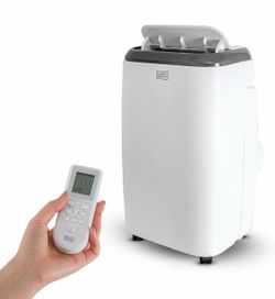 BLACK+DECKER 8,000 BTU Portable Air Conditioner with Remote Control, White