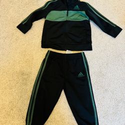 Adidas Baby Boy Tricot Set Black Green 9M