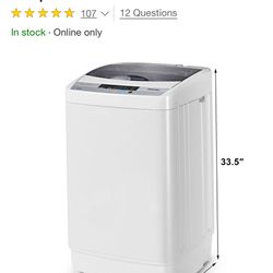Portable Washing Machine 1.28 Cu.ft Spin Washer Drain Pump