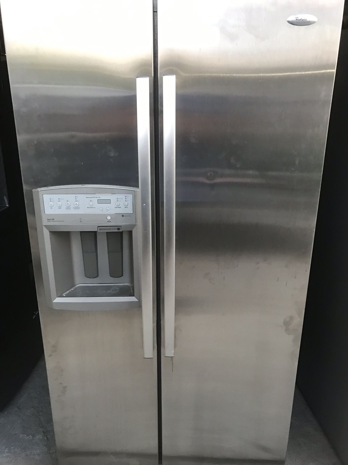 Whirlpool stainless Double door refrigerator with ice maker $300