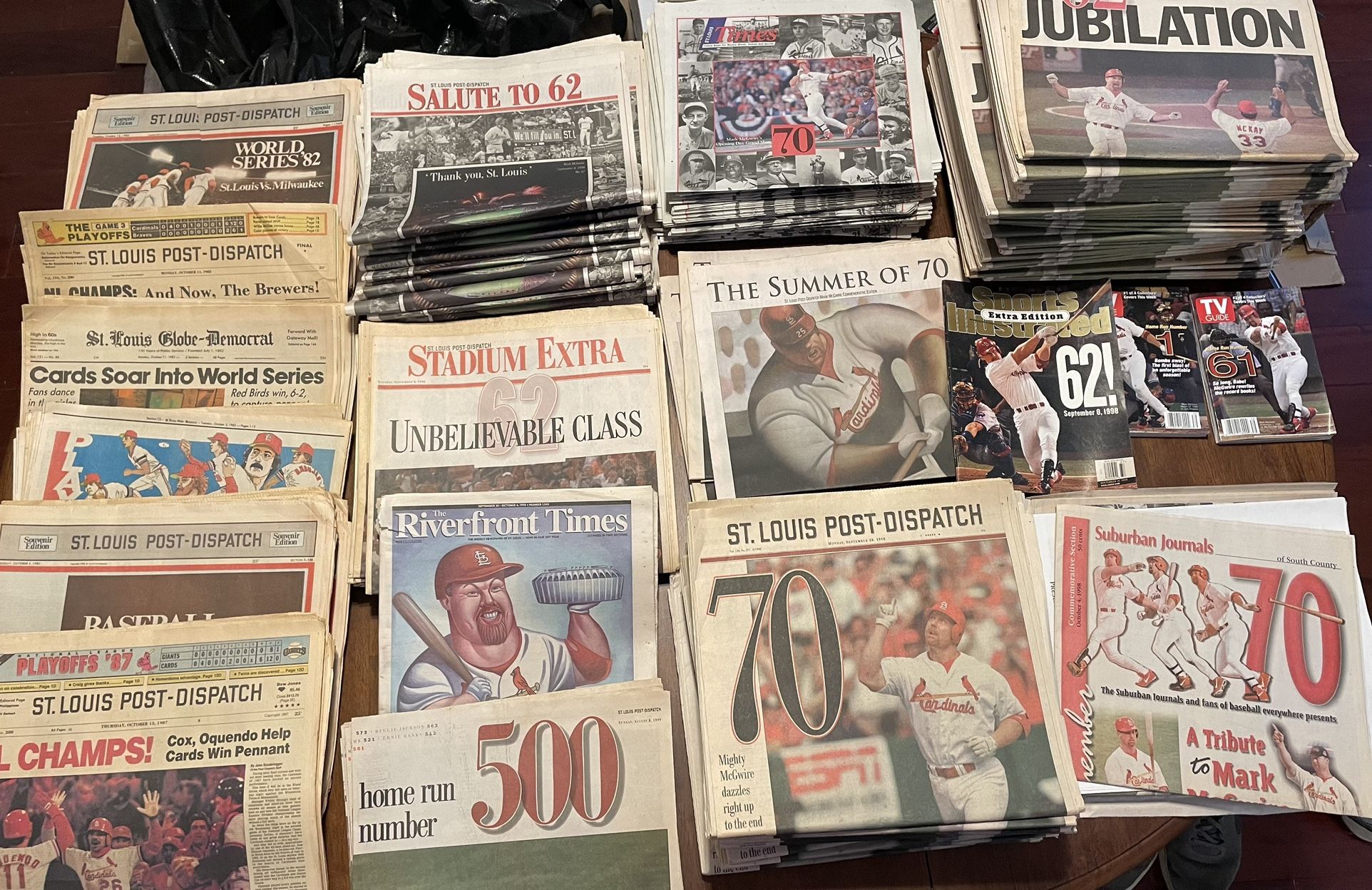 Huge Collection Of St. Louis Cardinals Newspapers