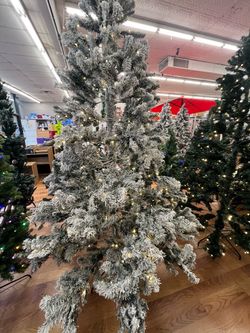 White Artificial Christmas Tree with Lights