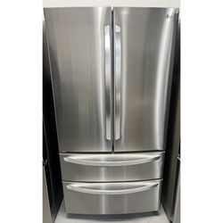 NEW!! LG 22.7 CU. FT. COUNTER DEPTH REFRIGERATOR LMWC23626S- STAINLESS STEEL : internal water dispenser and ice maker