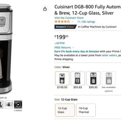 DGB800 by Cuisinart - Burr Grind & Brew 12-Cup Coffeemaker