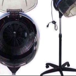 Salon Hair Bonnet Dryer w/Adjustable Height and Rolling Base