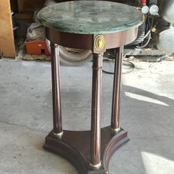 Stone Top End Table