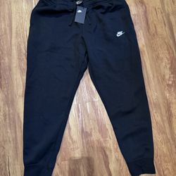 New Nike Fleece Men's Joggers Pants Size XXL Black BV2671-010 STANDARD FIT TAPER