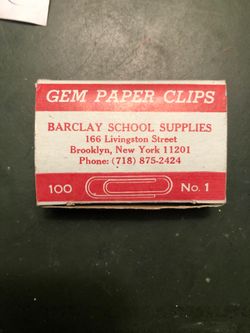 Vintage Box of Tiger Brand Paper Clips
