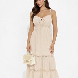 Beige summer dress (small)