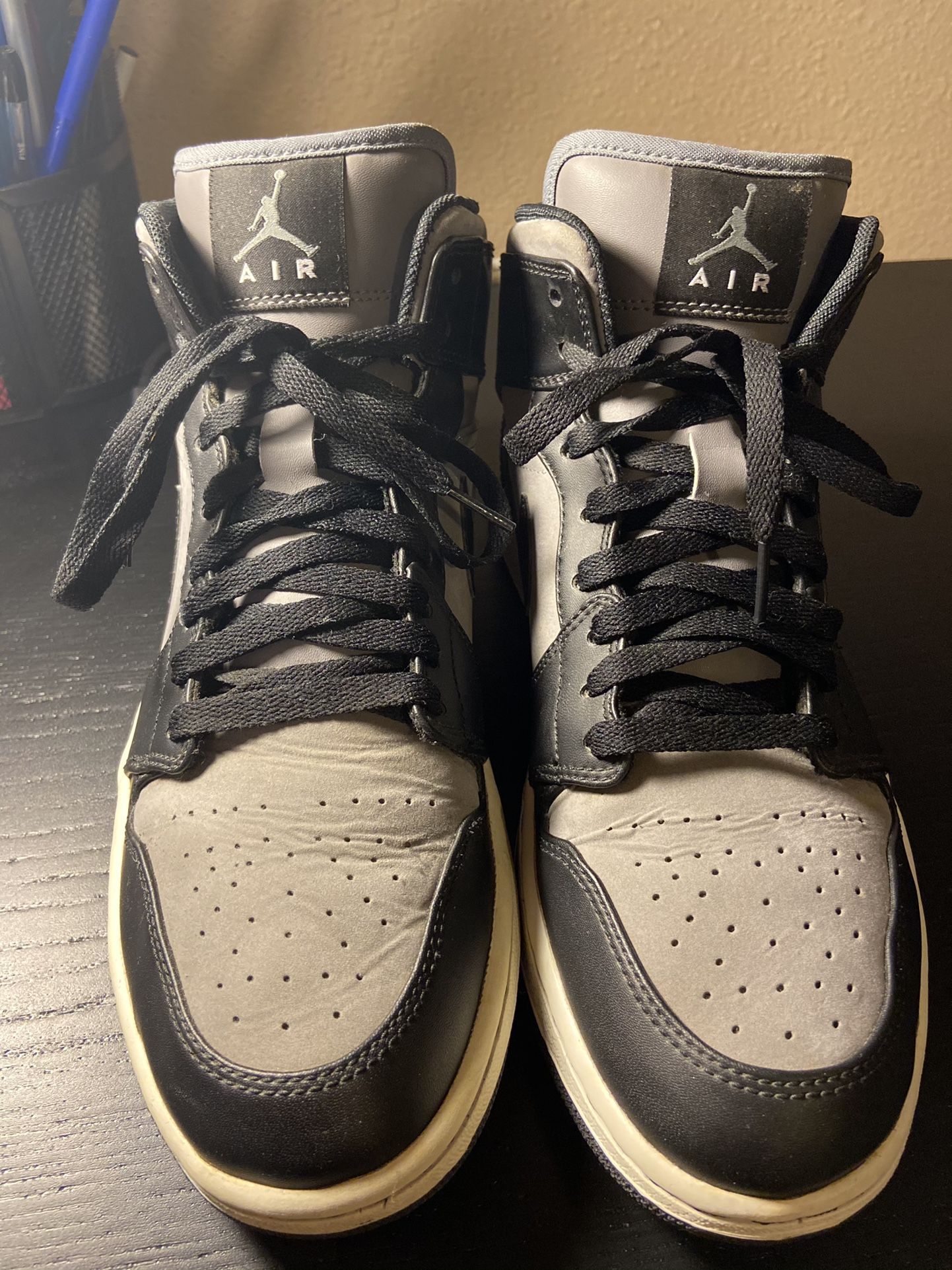 Jordan 1 Mid Cool Grey Black Size 10. 100 OBO