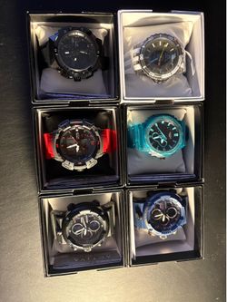 Lot of 3 (you choose) Invicta Men’s Watches with Silicone Bands all 6 for $110
