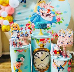 Alice wonderland backdrop And Cylinder Sleeves