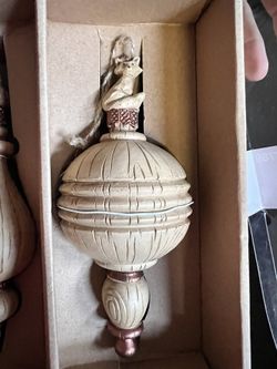 Large Faux Wooden Ornaments