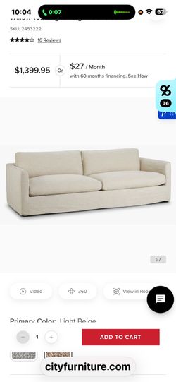 Sofa and two ottomans