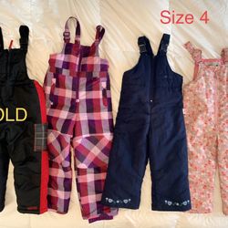Kids And Adult Snow Bibs/Pants, Boots, Gloves
