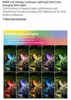 Brand new : RGBW Low Voltage Landscape Lighting,4packs