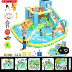Ultimate Backyard Jumper Aqua Leap Inflatable Bouncer Open Box Not Used 