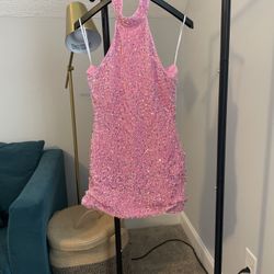 Wedding Guest, Date Night, Event Halter Sparkle Dress 