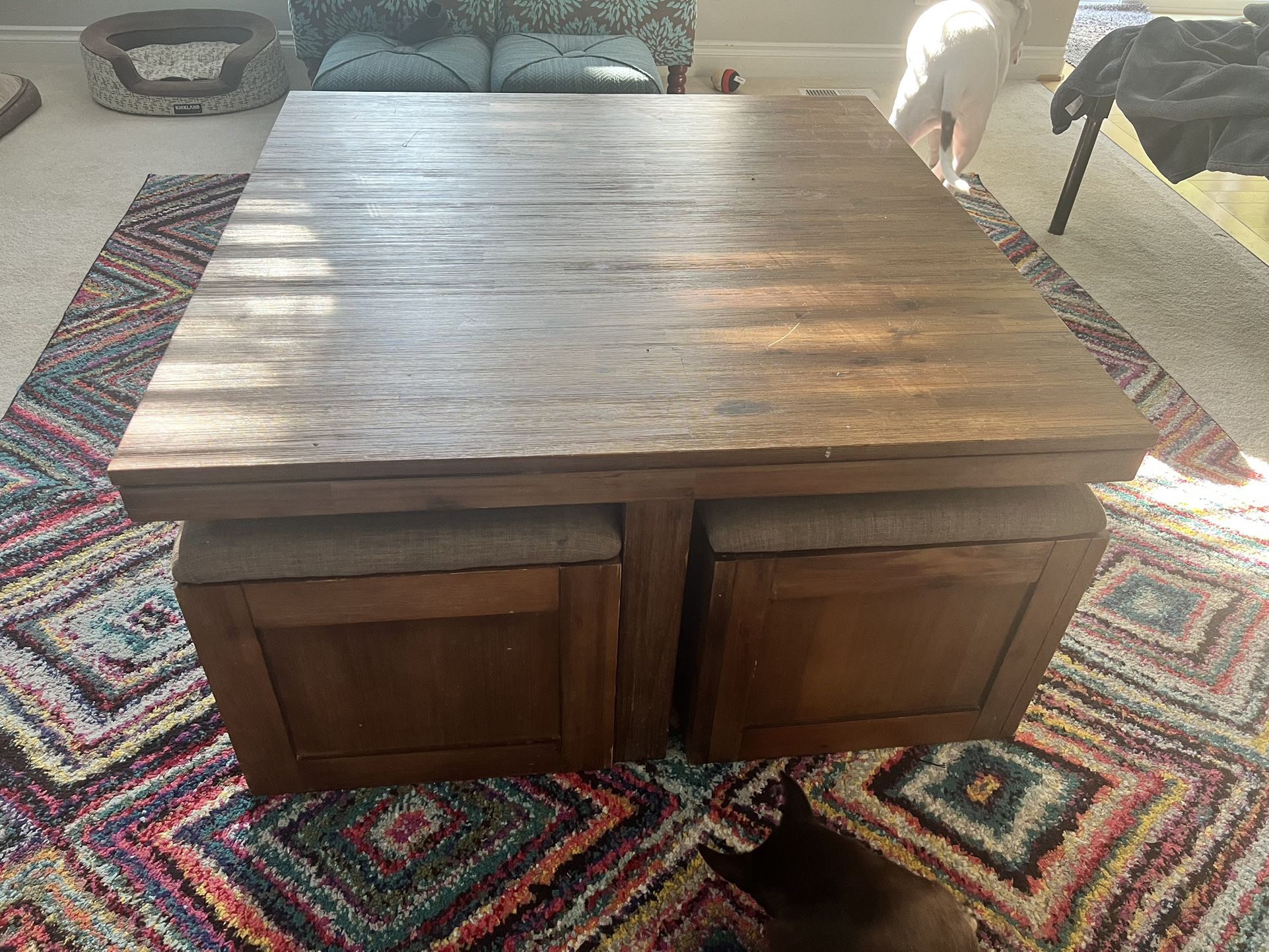 Coffee Table With Storage And Seating 