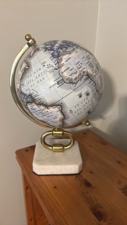 Decorative World Globe with Marble Base